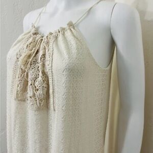 Collective Concepts Ivory Lace and Crochet Dress